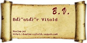Bástár Vitold névjegykártya